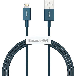 BASEUS SUPERIOR SERIES USB-A TO LIGHTNING CABLE 20W 2.4A 1M BLUE CALYS-A03