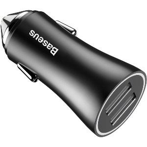 BASEUS UNIVERSAL CAR CHARGER GOLDEN CONTACTOR BLACK
