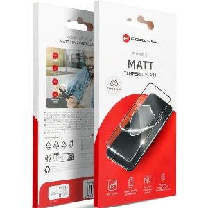 FORCELL MATT GLASS FOR IPHONE 15 PRO BLACK