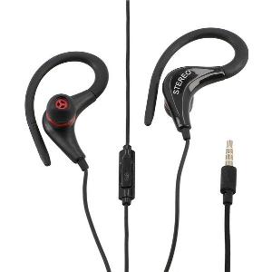 LAMTECH SPORT MOBILE EARPHONES WITH MIC BLACK LAM020212