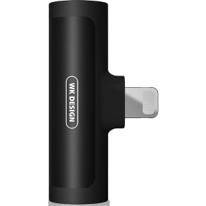 ADAPTOR 2IN1 LIGHTNING TO 2XFEMALE LIGHTNING WK WDC-094I BLACK