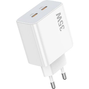 LAMTECH DUAL TYPE-C FAST CHARGER PD35W WHITE LAM113096