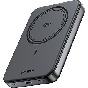 POWER BANK 10000MAH PD 20W QI2 UGREEN PB763 55135B, ΜΕ ΑΣΥΡΜΑΤΗ ΦΟΡΤΙΣΗ MAGNETIC 1 ΘΕΣΗς ΜΑΥΡΟ