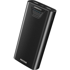 POWER BANK 20000MAH 12W WK WP-121 2 ΘΈΣΕΩΝ ΜΑΎΡΟ