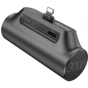 POWER BANK 3000MAH 10W WK WP-07 USB-C 1 ΘΈΣΗΣ ΜΑΎΡΟ