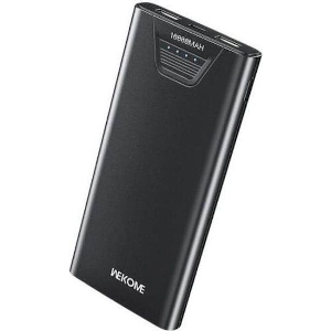 POWER BANK WK 10000MAH 12W USBX2 BLACK WP-101