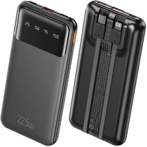 POWER BANK WK 10000MAH 22,5W PDX1 & QC3.0X1 BLACK WP-63