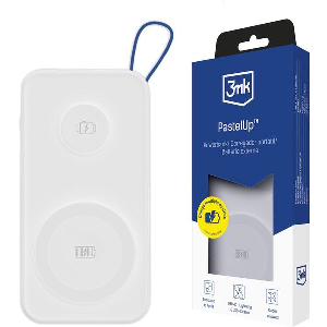 POWER BANK 3MK PASTELUP 10000MAH 22.5W QC + PD + FQI WIRELESS CHARGING WHITE