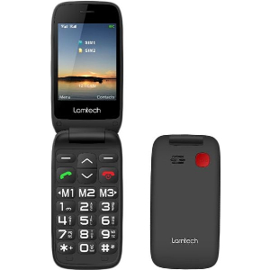 ΚΙΝΗΤΟ LAMTECH FLIP PHONE 2.8' DISPLAY WITH BT FM RADIO SOS 1400 MAH GR MENU FLIP-X BLACK LAM980633
