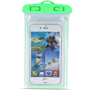 WATERPROOF CASE GLOW 4.8-5.8'' 175X105MM GREEN