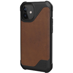 UAG URBAN ARMOR GEAR METROPOLIS LT LEATHER BACK COVER CASE FOR IPHONE 12 MINI BROWN