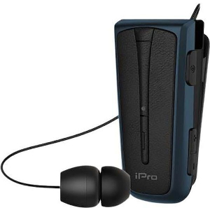 IPRO RH219S STEREO BLUETOOTH HEADSET RETRACTABLE BLACK-BLUE