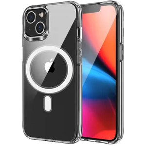 CLEAR MAG COVER CASE WITH CAMERA PROTECTION WITH MAGSAFE FOR IPHONE 15 PRO MAX