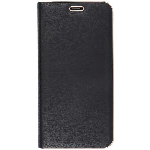 FORCELL LUNA BOOK FLIP CASE GOLD FOR APPLE IPHONE 7 / 8 / SE 2020 BLACK
