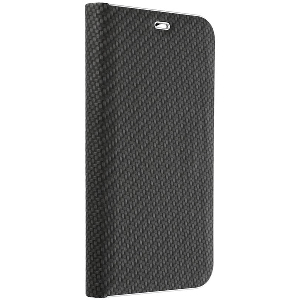 FORCELL LUNA CARBON FLIP CASE FOR SAMSUNG GALAXY A12 BLACK