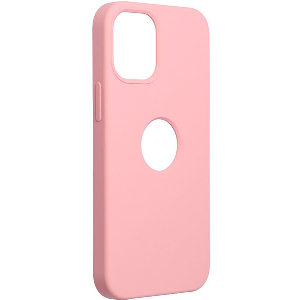 FORCELL SILICONE CASE FOR IPHONE 12 MINI PINK (WITH HOLE)