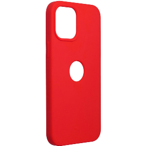 FORCELL SILICONE CASE FOR IPHONE 12 PRO MAX RED (WITH HOLE)