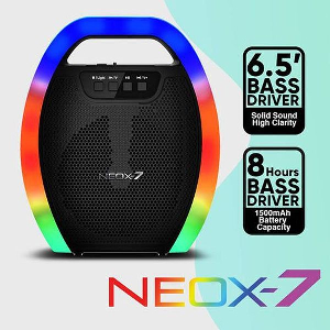 SONIC GEAR PORTABLE TWS BT/USB/FM SPEAKER RGB EFFECTS NEOX7