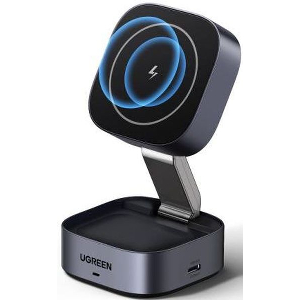 WIRELESS MAGNETIC CHARGER/STAND 2IN1 UGREEN 15W QI W526 35278 GREY