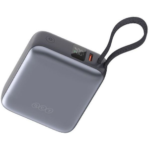 QCY PB10C GREY 10000MAH 35W PD FAST CHARGE POWER BANK - DIGITAL DISPLAY, FIREPROOF ABS+PC