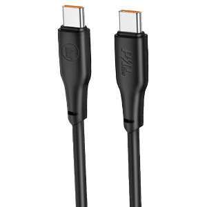 LAMTECH CHARGE AND DATA CABLE TYPE-C TO TYPE-C 60W 2M BLACK LAM114413