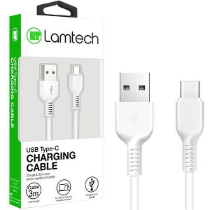 LAMTECH DATACABLE TYPE C 3M WHITE LAM111702