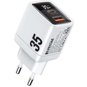 CHARGER GAN WK 35W PD+QC3.0 WHITE WP-U25