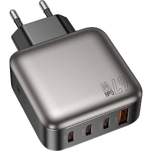 LAMTECH FOUR PORTS GAN CHARGER PD67W GREY LAM980428