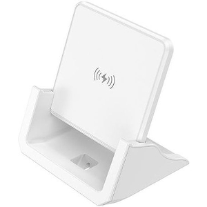 LAMTECH WIRELESS FAST CHARGER 15W WITH STAND WHITE LAM113355