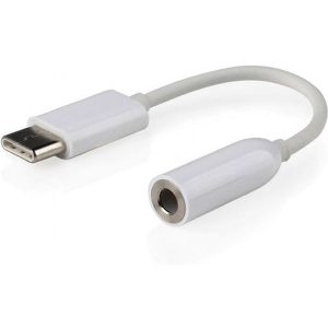 CABLEXPERT USB-C PLUG TO STEREO 3.5MM AUDIO ADAPTER CABLE WHITE A-CM-3.5F-01