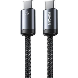 CHARGING CABLE WK 65W TYPE-C/TYPE-C BLACK 1M WDC-35 3A