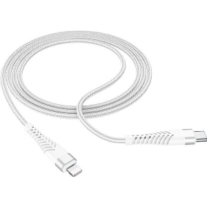 LAMTECH HQ UNBREAKABLE CABLE TYPE-C TO LIGHTNING WHITE 1M LAM112754