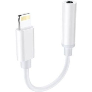 LAMTECH LIGHTNING ADAPTER CABLE AUDIO JACK 3,5MM WHITE LAM063005