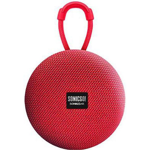 SONICGEAR SONICGO 2 BLUETOOTH 5.3 PORTABLE SPEAKER WITH MIC FM RADIO USB PLAYBACK RED SONICGO2-RD