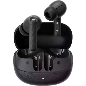QCY BUDS ANC BLACK (HT15)- 45DB ANC TWS EARBUDS 35H 5 MIC ENC, EAR-CANAL ADAPTIVE TECH, LEATHER CAS