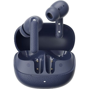 QCY BUDS ANC BLUE (HT15) - 45DB ANC TWS EARBUDS 35H 5 MIC ENC, EAR-CANAL ADAPTIVE TECH, LEATHER CAS