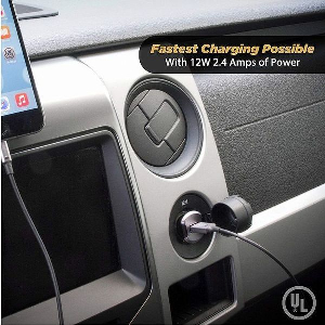 SCOSCHE USBC121MSG CAR CHARGER FOR SMARTPHONES AND TABLETS (SILVER)