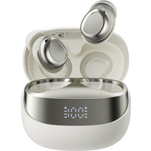 BLACKVIEW ENC BT5.4 AIRBUDS 9 LED SCREEN WITH CHARGING DOCK BEIGE WHITE AIRBUDS9-BW