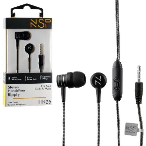 NSP HN25 BLACK IN EAR ΑΚΟΥΣΤΙΚΑ ΨΕΙΡΕΣ HANDS FREE