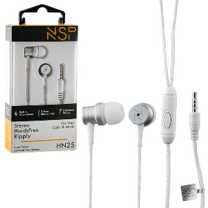 NSP HN25 WHITE IN EAR ΑΚΟΥΣΤΙΚΑ ΨΕΙΡΕΣ HANDS FREE