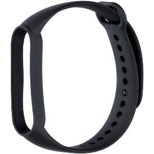 STRAP SILICONE FOR SMARTBAND XIAOMI MI BAND 5 / 6 / 7 BLACK (01)