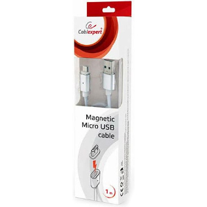 CABLEXPERT 3-IN-1 MAGNETIC CABLE 1M MICRO USB - LIGHTNING - TYPE-C RETAIL PACK SIL CC-USB2-AMMUMM-1M
