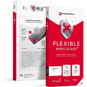 FORCELL FLEXIBLE NANO GLASS 5D FOR SAMSUNG GALAXY S24 ULTRA BLACK (HOT BENDING) WORKING SCANNER