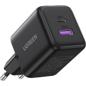 ΦΟΡΤΙΣΤΗΣ ΣΠΙΤΙΟΥ GAN PD 30W UGREEN X516 65014 2 ΘΕΣΕΩΝ ΜΑΥΡΟ