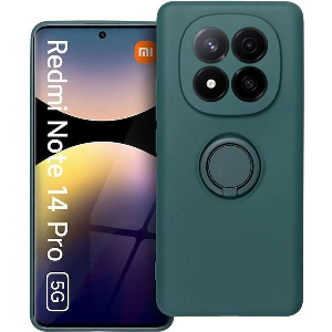 SILICONE RING CASE FOR XIAOMI REDMI NOTE 14 PRO 5G GREEN