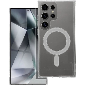 CLEAR MAG COVER CASE COMPATIBLE WITH MAGSAFE FOR SAMSUNG S25 SLIM TRANSPARENT