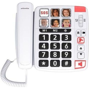 SWISSVOICE ΕΝΣΥΡΜΑΤΟ ΤΗΛΕΦΩΝΟ ΓΙΑ ΗΛΙΚΙΩΜΕΝΟΥΣ XTRA 1110U ΛΕΥΚΟ 010060