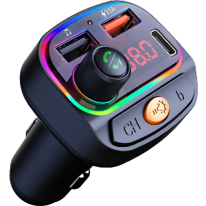 OSIO OFT-4265BT BLUETOOTH FM TRANSMITTER ΑΥΤΟΚΙΝΗΤΟΥ ΜΕ 1ΧUSB-A + 1ΧUSB-C ΜΑΥΡΟ