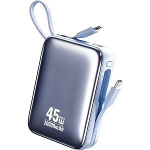 POWER BANK 20000MAH PD 45W WK WP-50 2 PORTS WITH CABLE USB-C/LIGHTNING BLUE