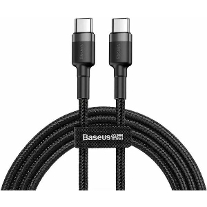 BASEUS CAFULE 60W 3A TYPE-C TO TYPE-C CABLE 2M 3-PACK BLACK GREY